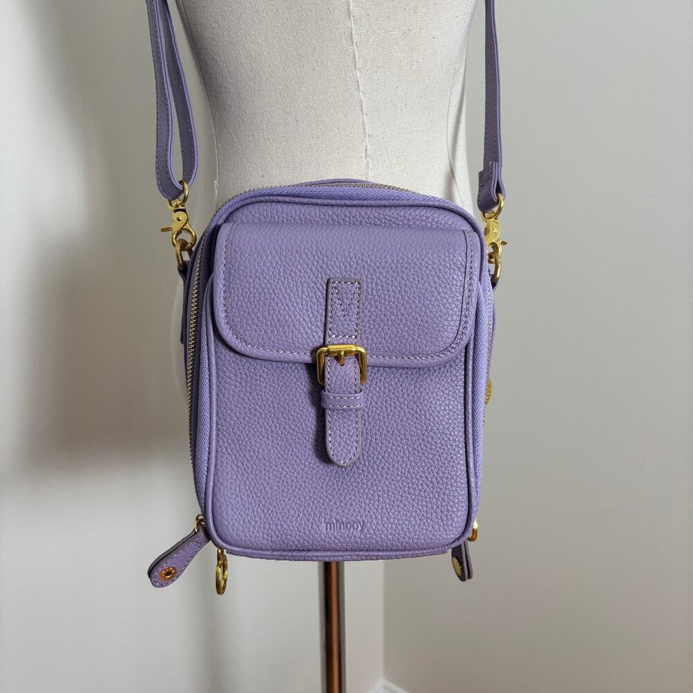Minooy Lilac Naya Leather Crossbody Bag. Won’t find this color anywhere!